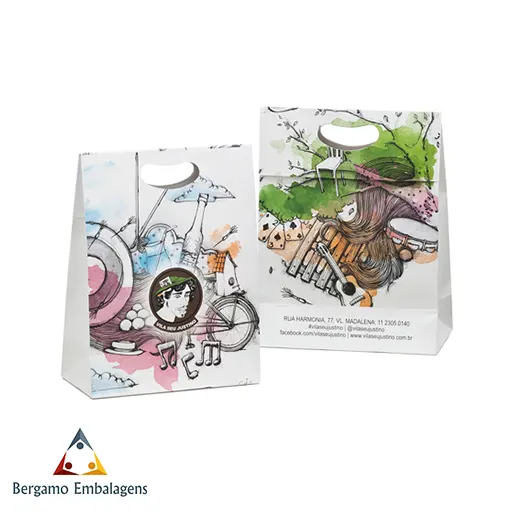Sacolas de papel customizadas para clínicas